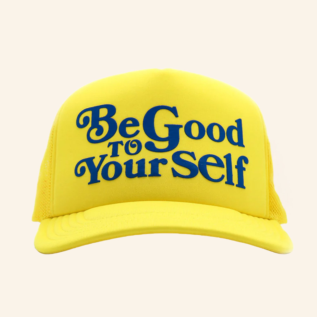 Theo Von Merch Be Good To Yourself Yellow Trucker Hat Gifts For Girlfriend Theo Von Merch Be Good To Yourself Yellow Trucker Hat Gifts For Girlfriend