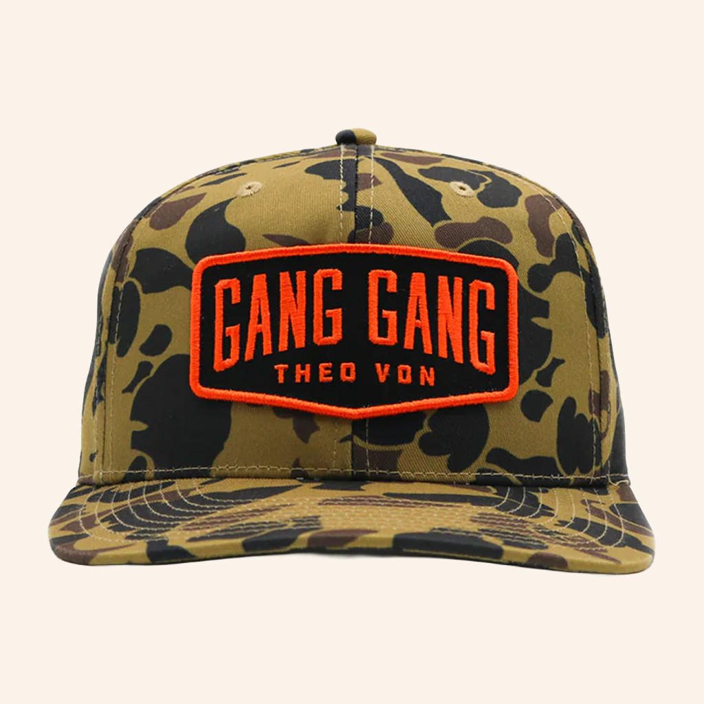 Theo Von Merch Gang Gang Duck Camo Hat Embroidered Birthday Gift For Husband