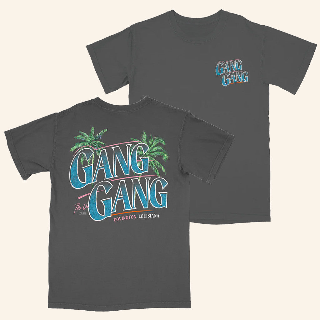 Theo Von Merch Gang Gang Palm Tree Periwinkle T-Shirt Gifts For Dudes Theo Von Merch Gang Gang Palm Tree Periwinkle T-Shirt Gifts For Dudes