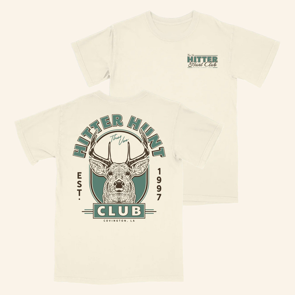 Theo Von Merch Hitter Hunt Buck Ivory T-Shirt Christmas Gifts For Dad Theo Von Merch Hitter Hunt Buck Ivory T-Shirt Christmas Gifts For Dad