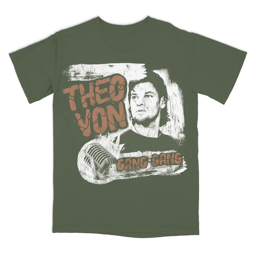 Theo Von Merch Theo Von Gang Gang T-Shirt Green Gifts For Him Theo Von Merch Theo Von Gang Gang T-Shirt Green Gifts For Him