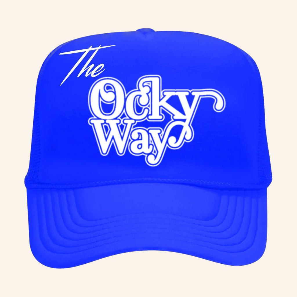 Theockywayshop Merch Ocky Way Foam Blue Trucker Hat Gift Ideas For Husband Theockywayshop Merch Ocky Way Foam Blue Trucker Hat Gift Ideas For Husband