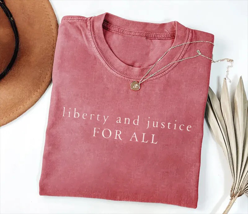 There Is Justice For All T-Shirt Civil Rights Graphic Tee Gift For Voters