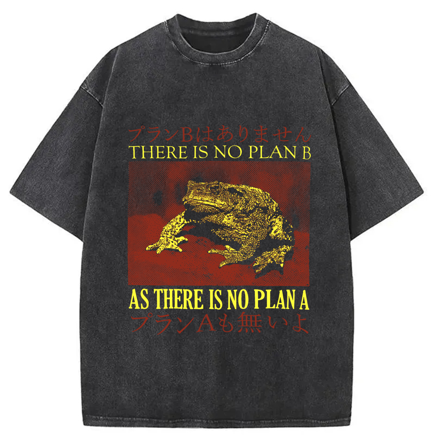There is No Plan B As There is No Plan A Washed T-Shirt Funny Aesthetic Trendy Apparel Gifts For BFF