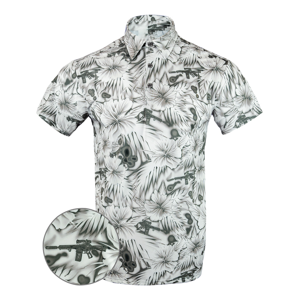 Thermal Ops Polo Shirt Tactical Tropical Print Polo Shirt Gun Lovers Gifts For Christmas Thermal Ops Polo Shirt Tactical Tropical Print Polo Shirt Gun Lovers Gifts For Christmas