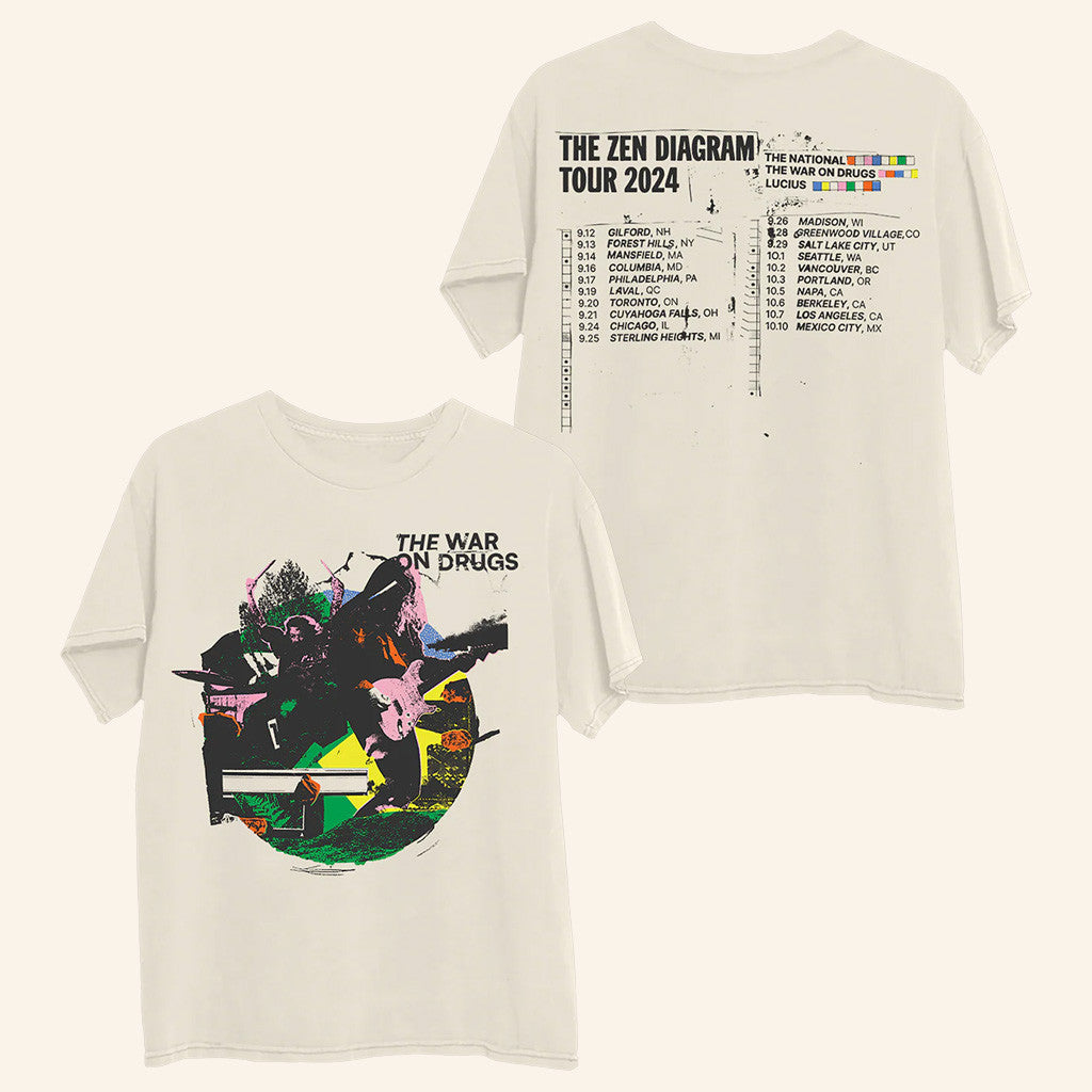 Thewarondrugs Merch Zen Diagram 2024 Tour T-Shirt Gifts For Fans Thewarondrugs Merch Zen Diagram 2024 Tour T-Shirt Gifts For Fans