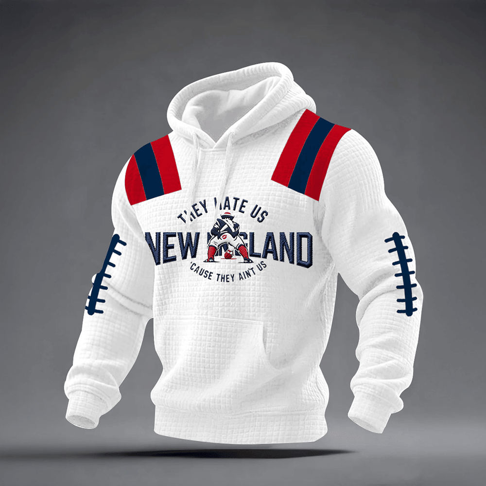 They Hate Us New England Patriots Hoodie Football Hooded Sweatshirt Boyfriend Gift Ideas