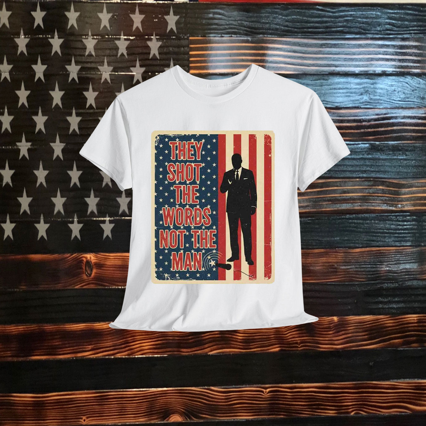 They Shot The Words Not The Man Charlire Kirk Shirt