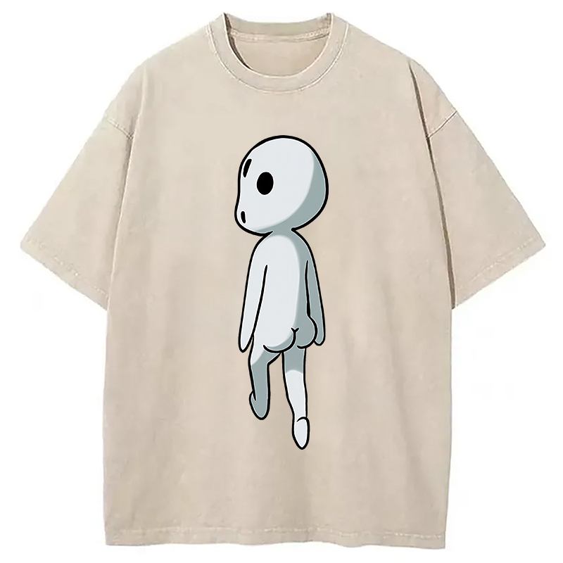 Thicc Kodama Washed T-Shirt Retro Streetwear Graphic Top Gifts For Her