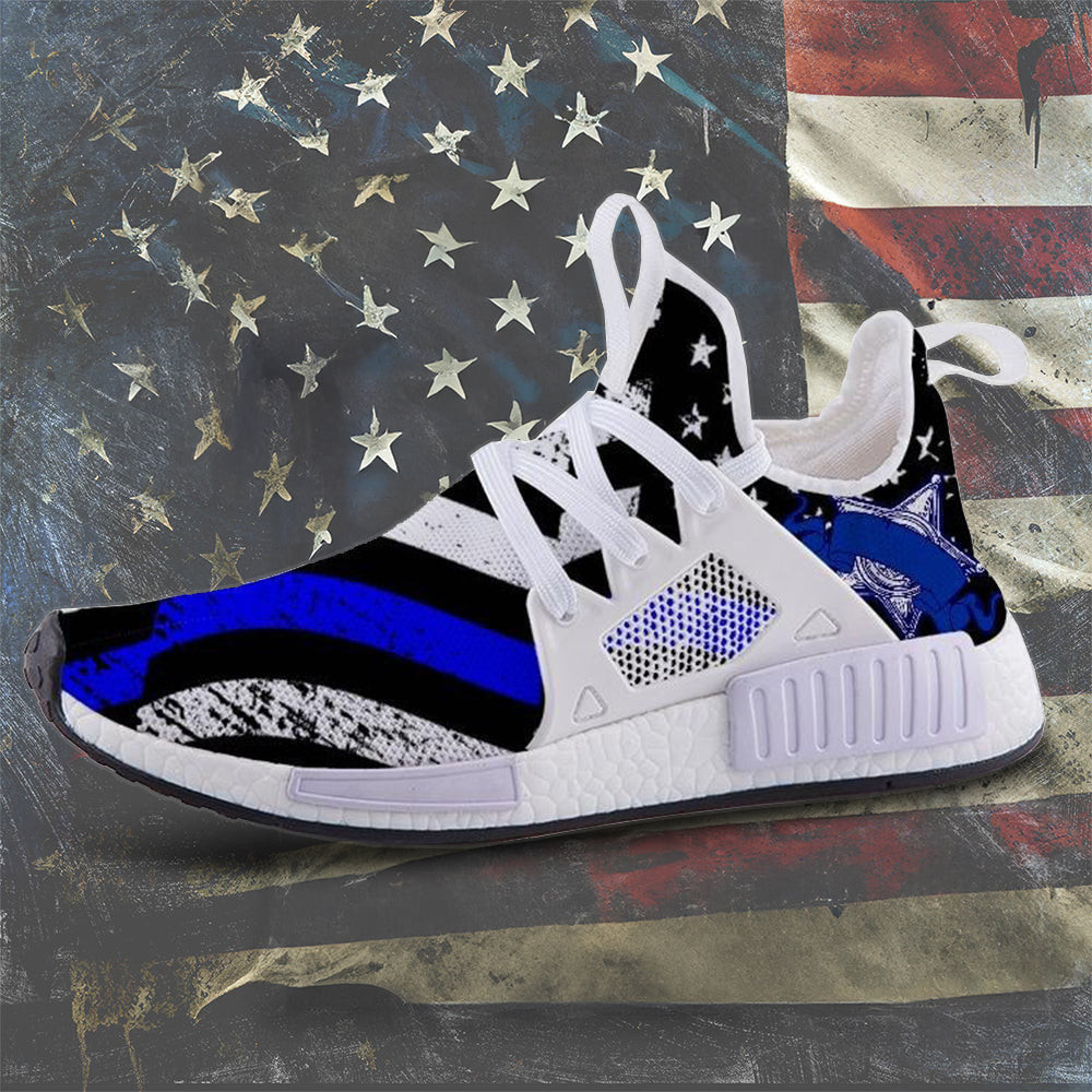 Thin Blue Line American Flag Shoes Support Police Law Enforcement Patriotic Sneakers Gift Thin Blue Line American Flag Shoes Support Police Law Enforcement Patriotic Sneakers Gift