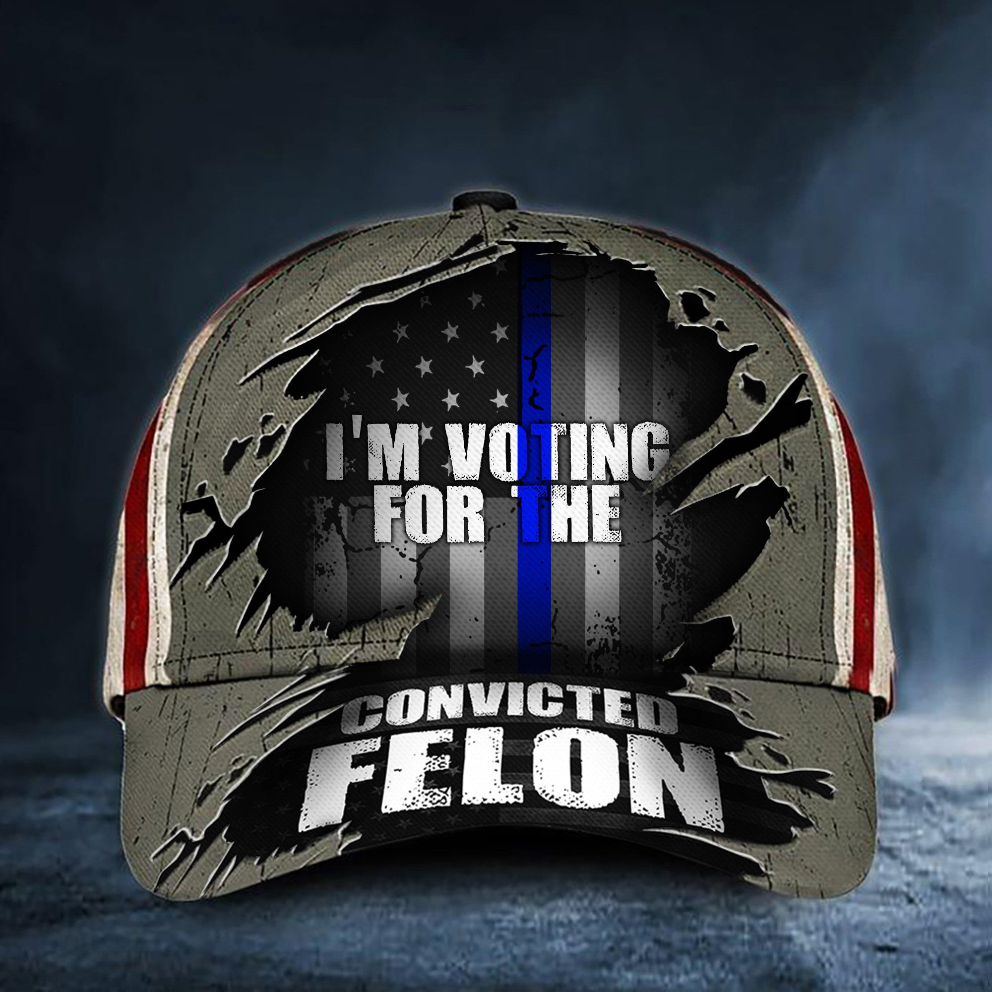 Thin Blue Line I'm Voting For The Convicted Felon Texas Flag Hat Blue Line Vote For Felon Thin Blue Line I'm Voting For The Convicted Felon Texas Flag Hat Blue Line Vote For Felon