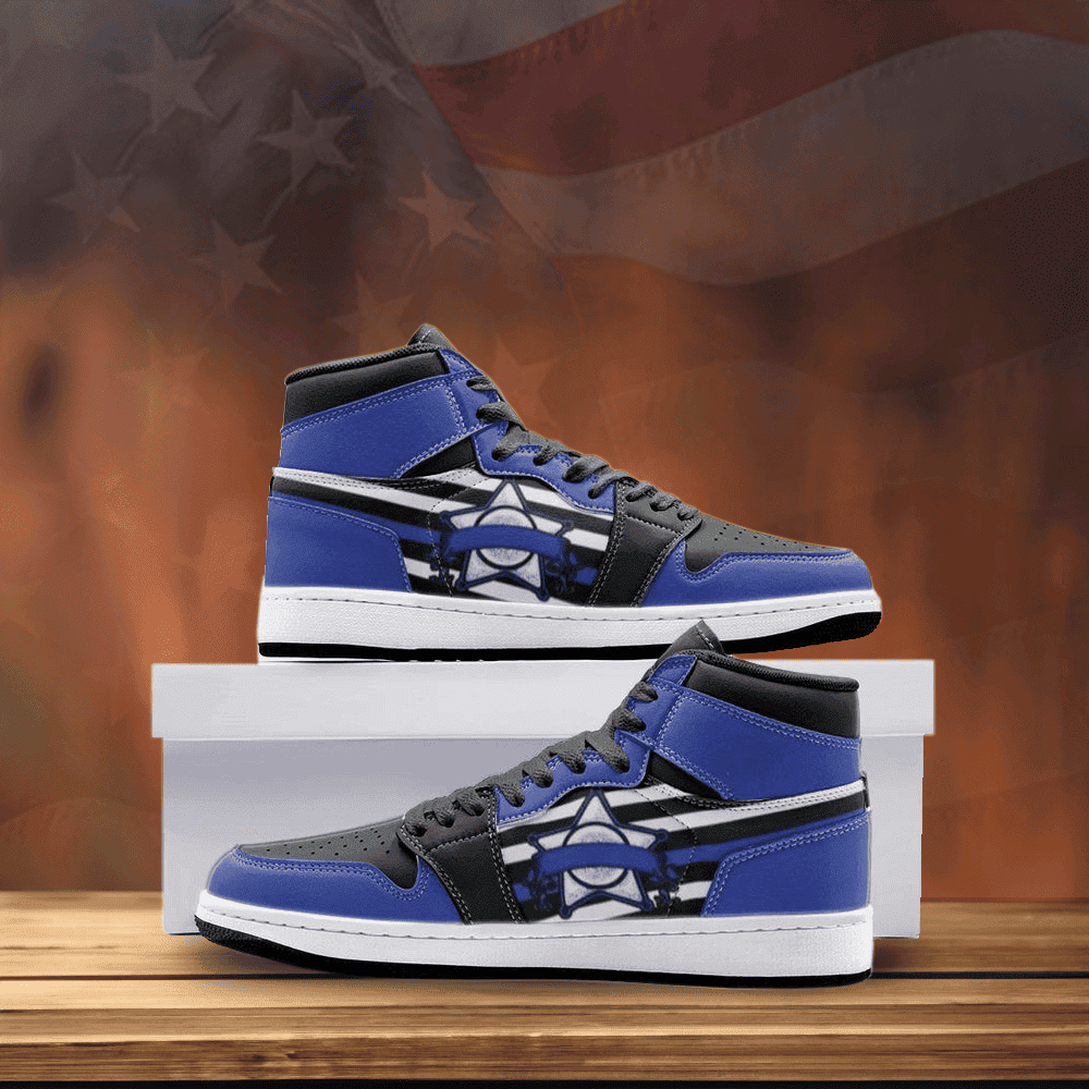 Thin Blue Line Police Shoe Patriotic Sneakers Law Enforcement Merchandise Gifts For Police Thin Blue Line Police Shoe Patriotic Sneakers Law Enforcement Merchandise Gifts For Police