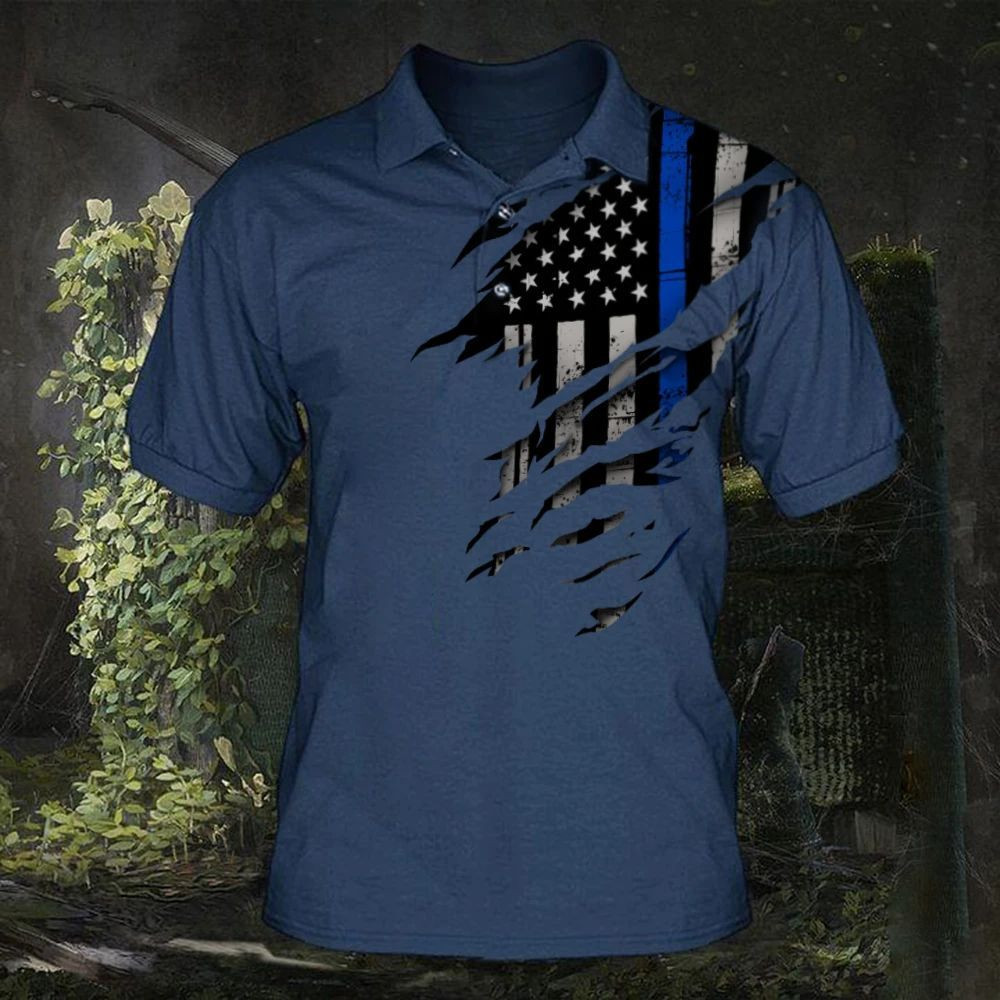 Thin Blue Line Polo Shirt Navy Blue Line Apparel Mens Womens Gift Ideas