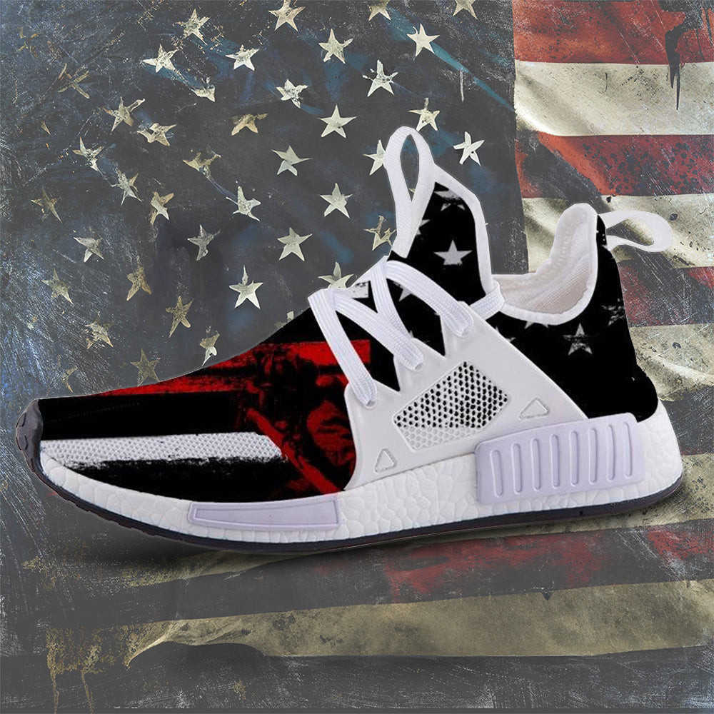 Thin Red Line Shoes Proud Honoring Firefighter Patriotic Sneakers Gifts For Fireman Thin Red Line Shoes Proud Honoring Firefighter Patriotic Sneakers Gifts For Fireman