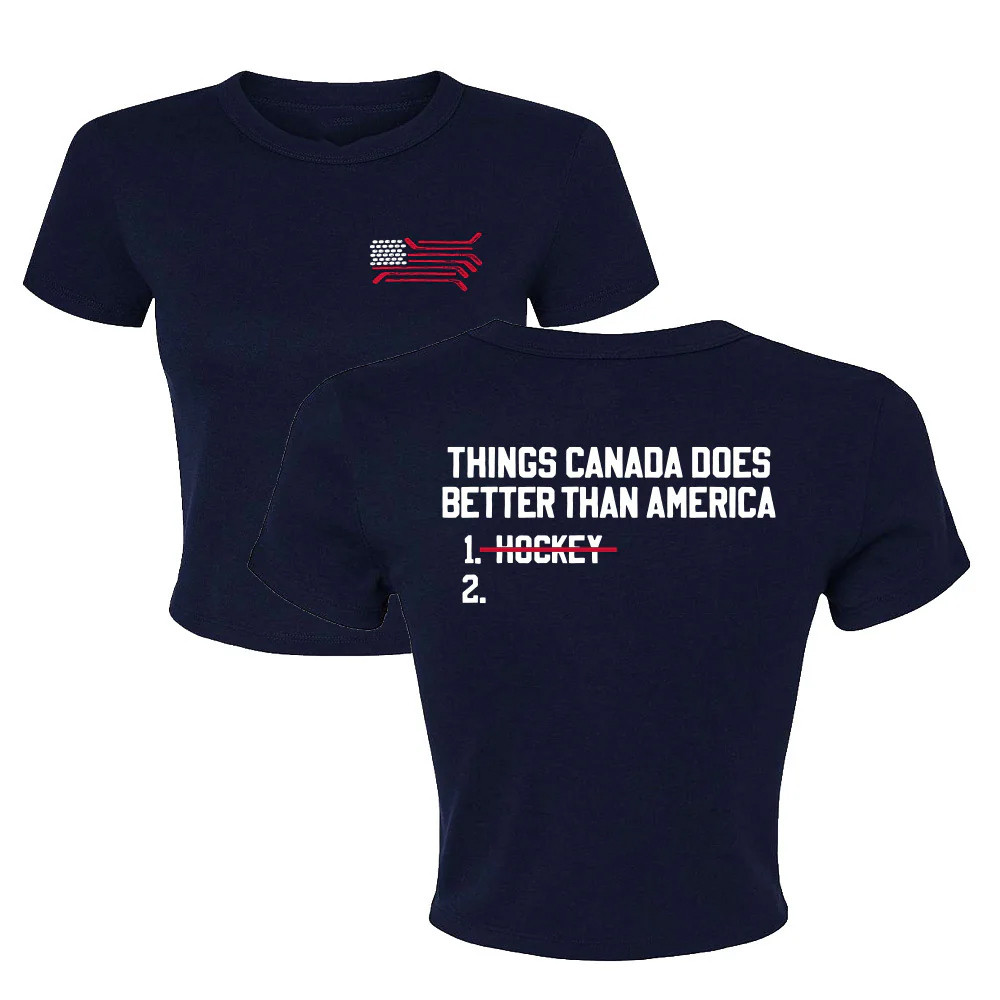 Things Canada Does Better Than America Baby Tee 2026 Winter Olympic Clothes Hockey Fan Gift