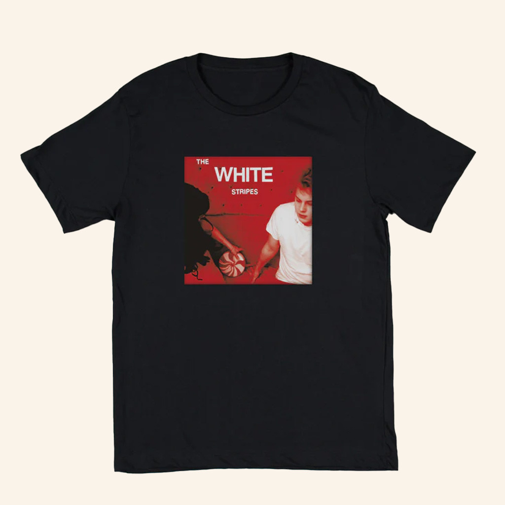Third Man Records Merch Let's Shake Hands White Stripes T-Shirt Xmas Gifts For Him Third Man Records Merch Let's Shake Hands White Stripes T-Shirt Xmas Gifts For Him