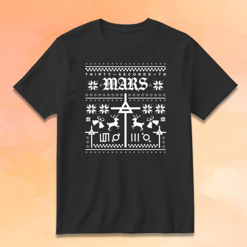 Thirty Seconds To Mars Merch Holiday T-Shirt Christmas Gifts For Rock Music Lovers