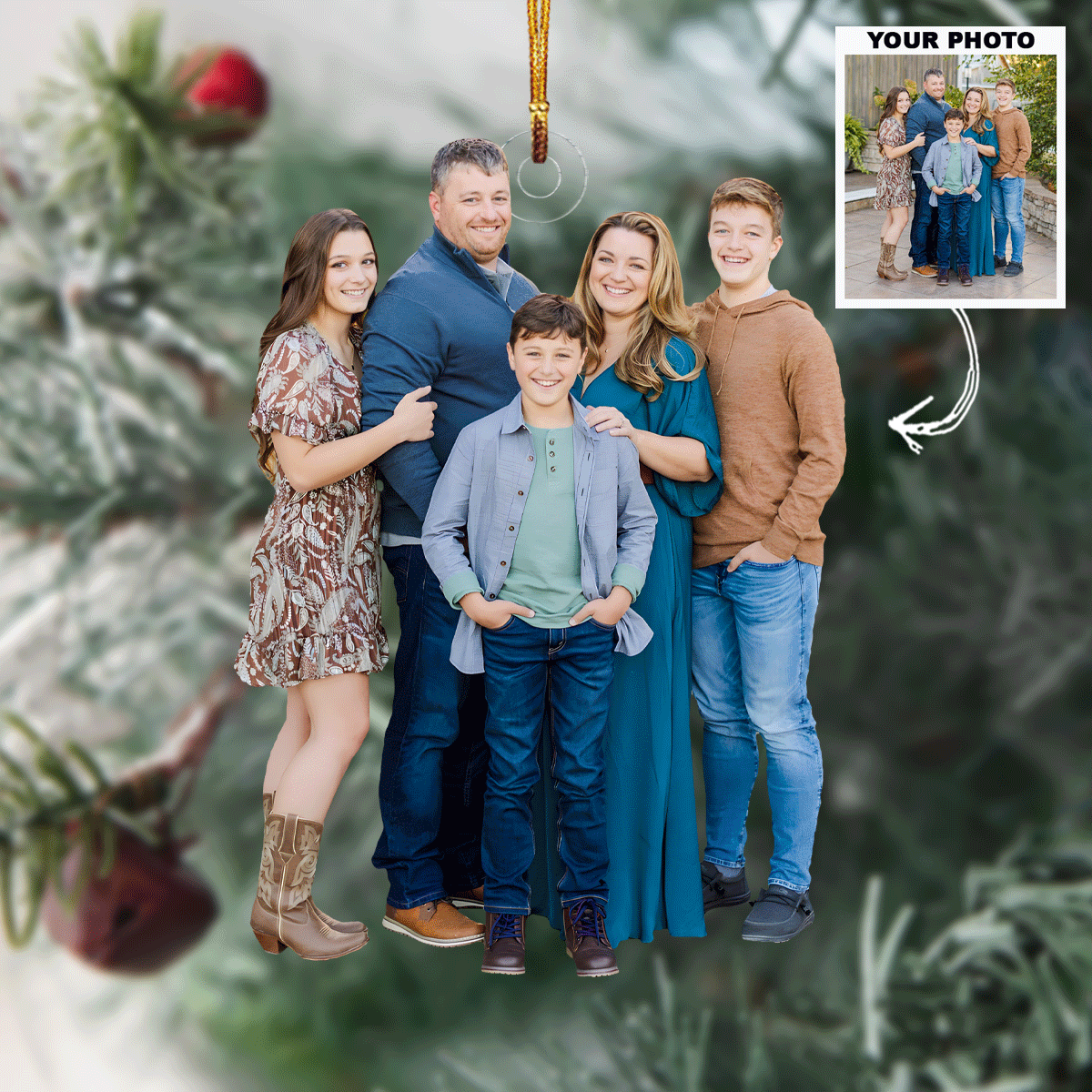 This Christmas Personalized Photo Mica Ornament Christmas Gift For Family Members