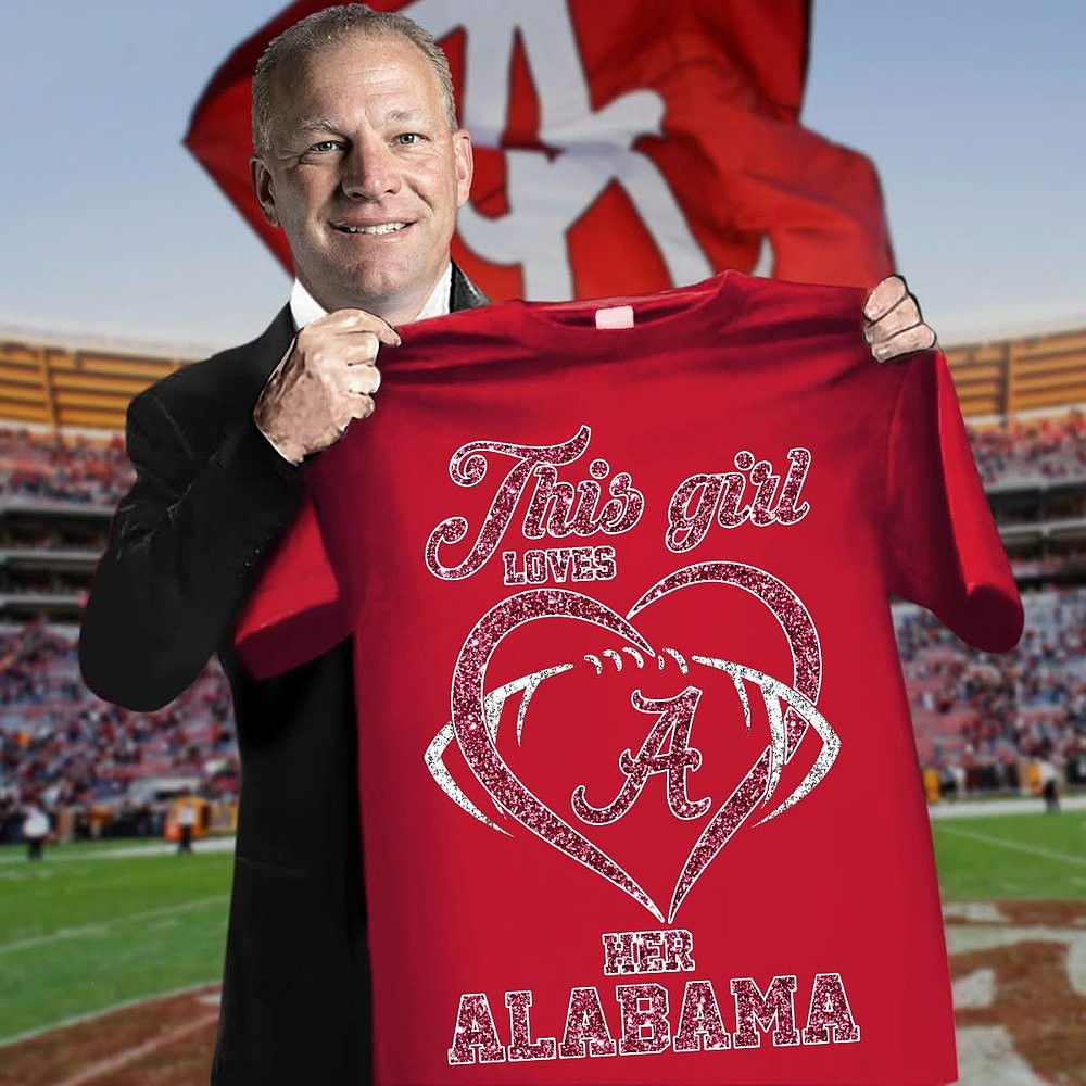 This Girl Loves Her Alabama Crimson Tide T-Shirt Alabama Crimson Merch Gift For Women