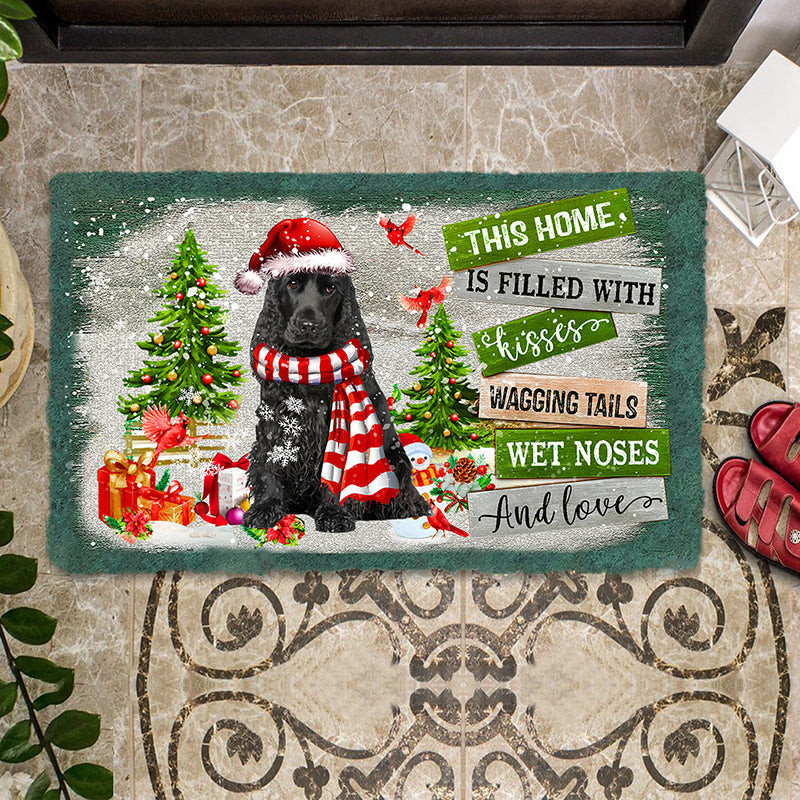 This Home Is Filled With Kisses Black Cocker Spaniel Doormat Good Gifts For Dog Lovers