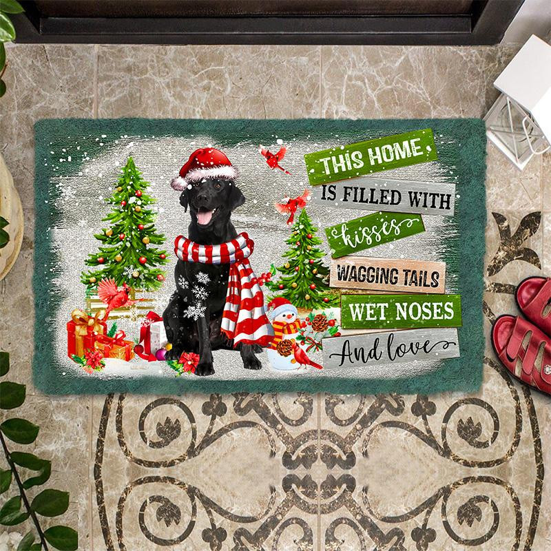This Home Is Filled With Kisses Black Labrador Retriever Doormat Presents For Dog Owners