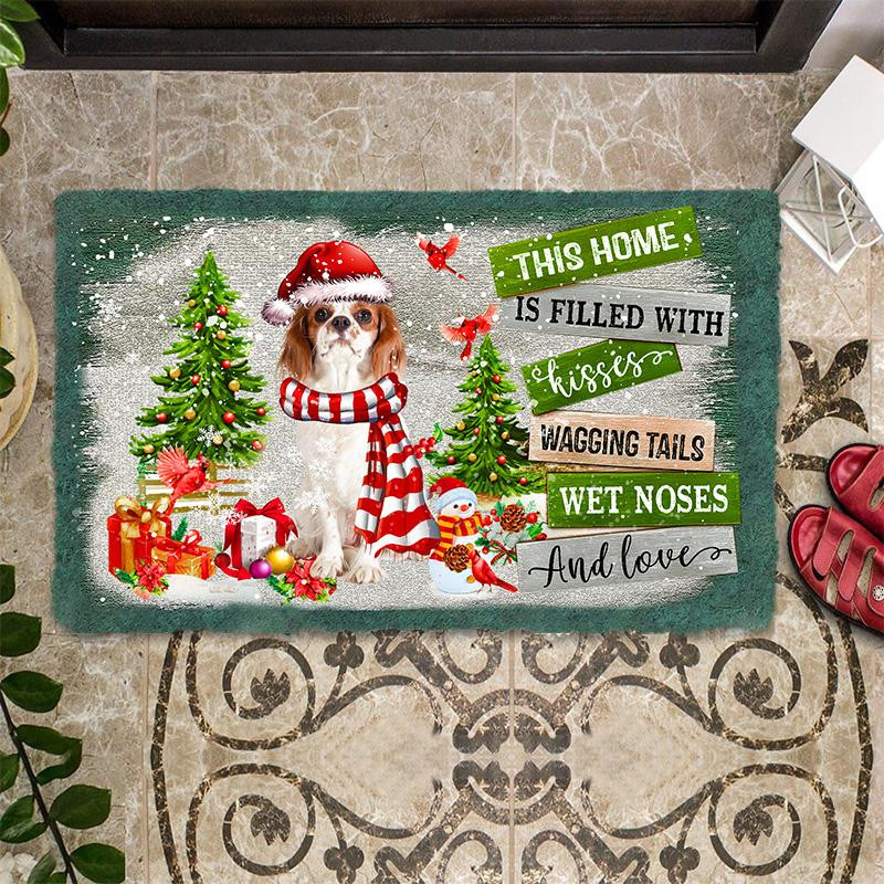 This Home Is Filled With Kisses Cavalier King Charles Spaniel Doormat Best Presents For Dog
