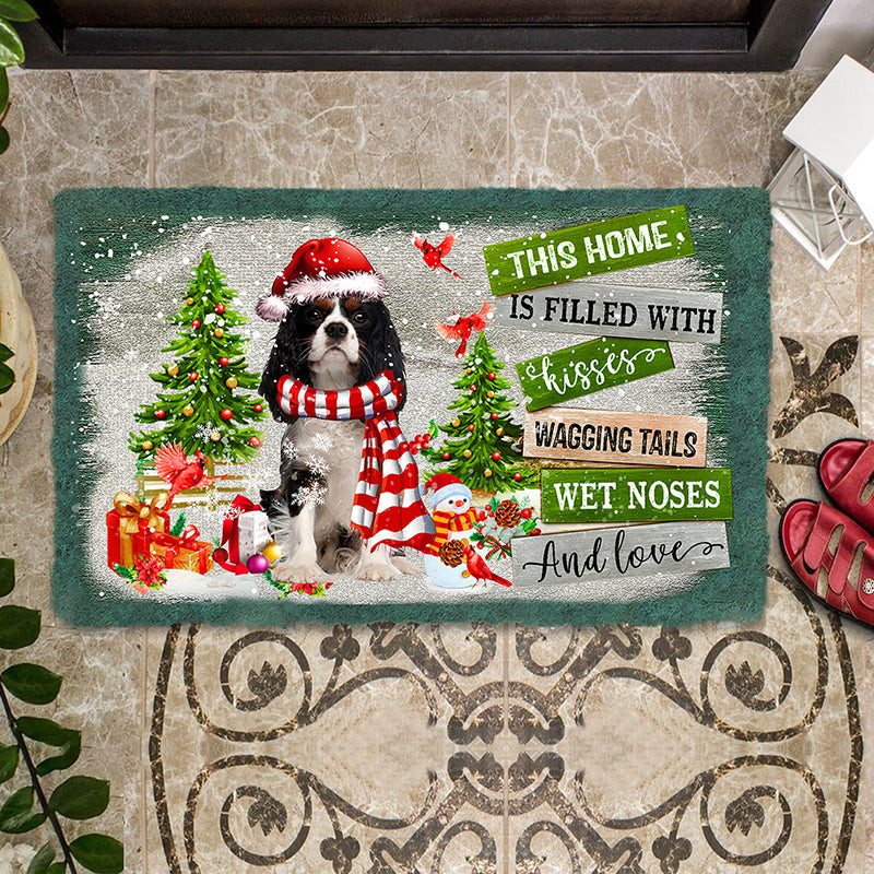 This Home Is Filled With Kisses Cavalier King Charles Spaniel Doormat Cool Gifts For Dog