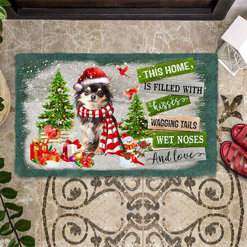 This Home Is Filled With Kisses Chihuahua Doormat Cute Dog Owner Gift Ideas