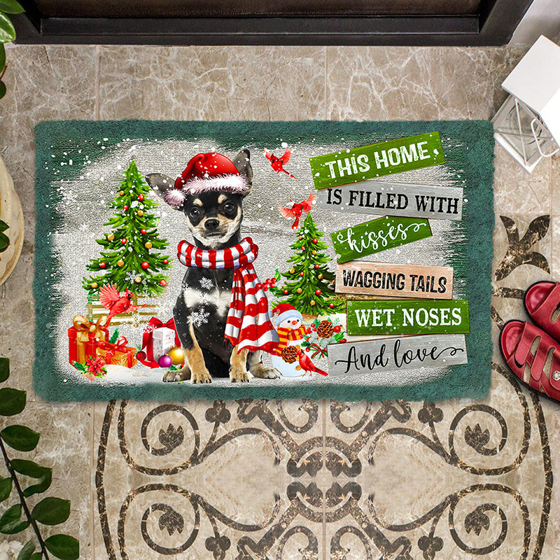 This Home Is Filled With Kisses Chihuahua Doormat Gifts For Chihuahua Lovers
