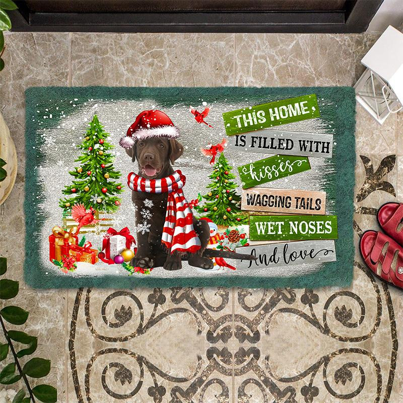 This Home Is Filled With Kisses Chocolate Labrador Retriever Doormat Gifts For Labrador Lovers