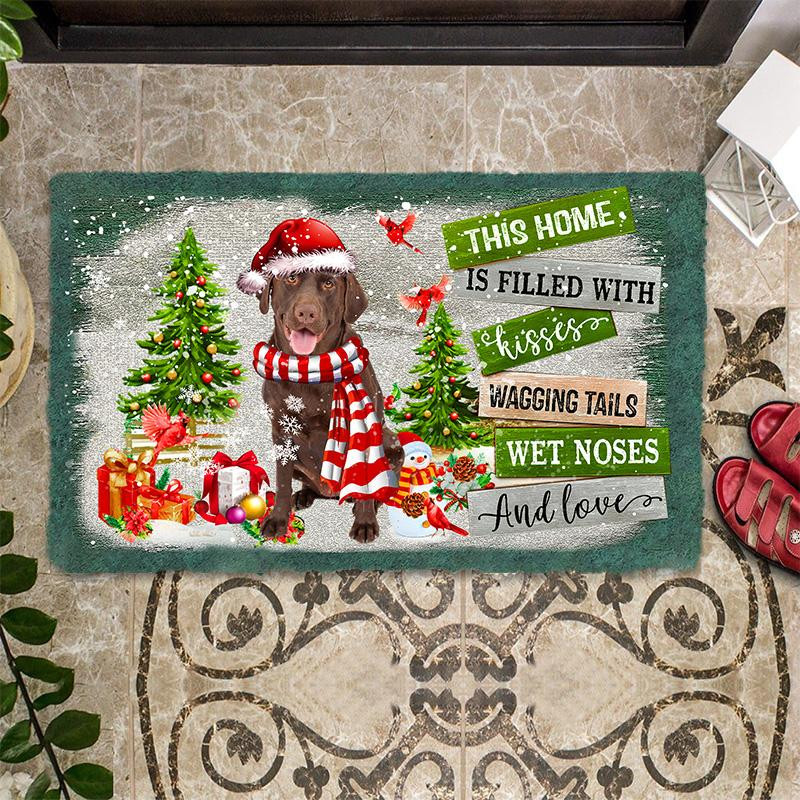 This Home Is Filled With Kisses Chocolate Labrador Retriever Doormat Labrador Retriever Gifts