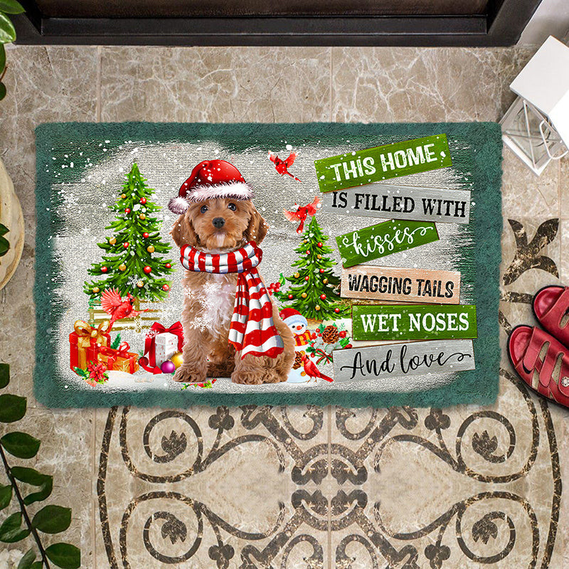 This Home Is Filled With Kisses Cockapoo Doormat Door Decorating Ideas Presents For Dog Owners