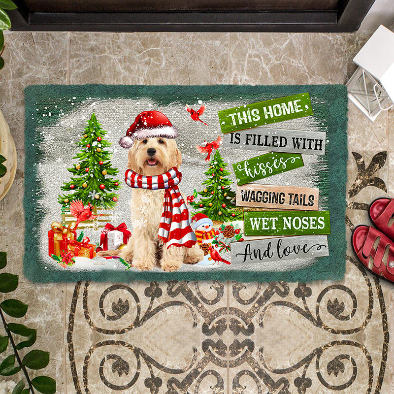 This Home Is Filled With Kisses Cockapoo Doormat Entryway Decor Doggy Presents For Christmas