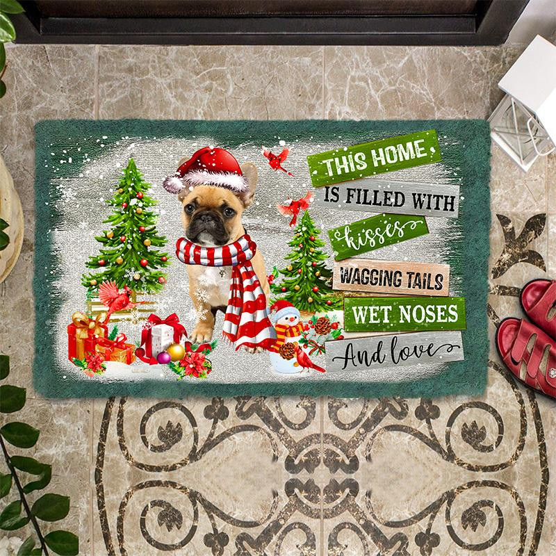 This Home Is Filled With Kisses French Bulldog Doormat French Bulldog Xmas Presents