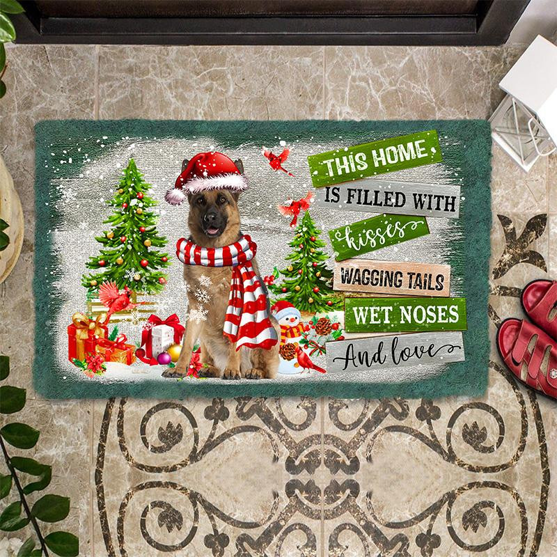 This Home Is Filled With Kisses German Shepherd Doormat Gifts For The German Shepherd Lover