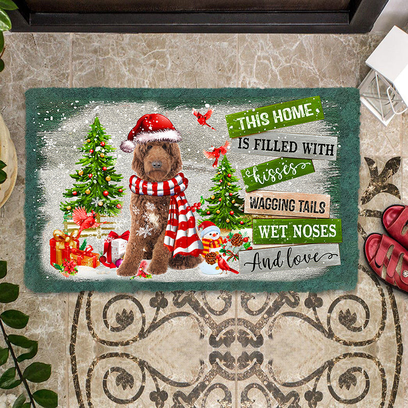 This Home Is Filled With Kisses Goldendoodle Doormat Front Door Decor Goldendoodle Gift