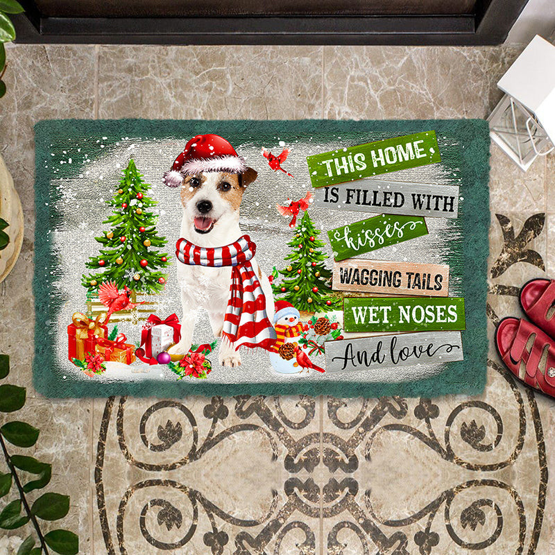This Home Is Filled With Kisses Jack Russell Terrier Doormat Entryway Decor Gifts Pet Lovers