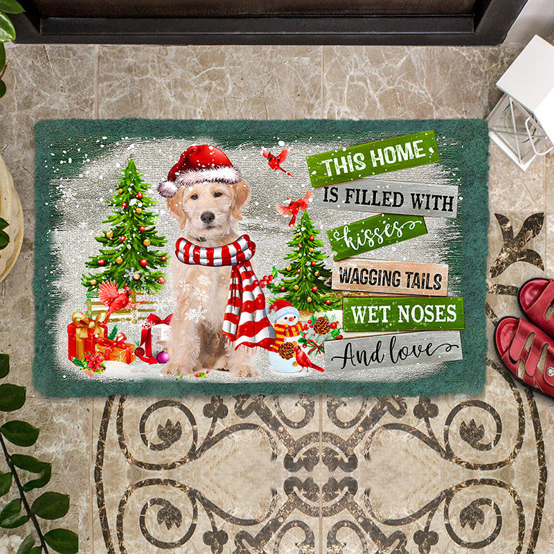 This Home Is Filled With Kisses Labradoodle Doormat Dog Welcome Mat Best Gifts For Dog Owners