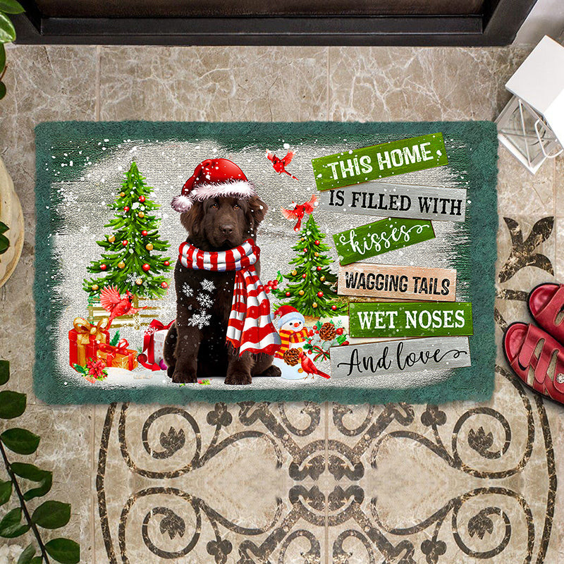 This Home Is Filled With Kisses Newfoundland Doormat Front Door Decor Great Gifts For Dog Lovers