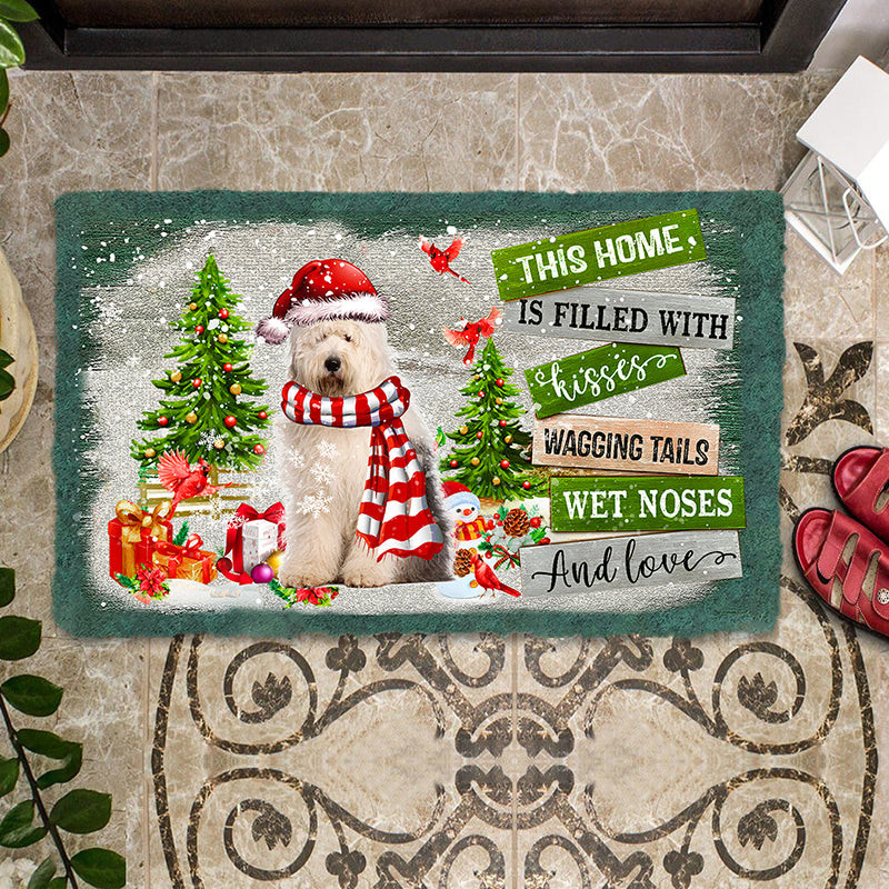 This Home Is Filled With Kisses Old English Sheepdog Doormat Good Gifts For Dog Lovers