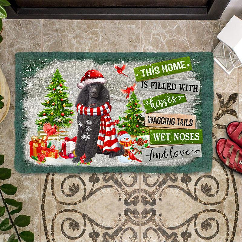 This Home Is Filled With Kisses Poodle Doormat Dog Welcome Mat Gifts For Poodle Lovers