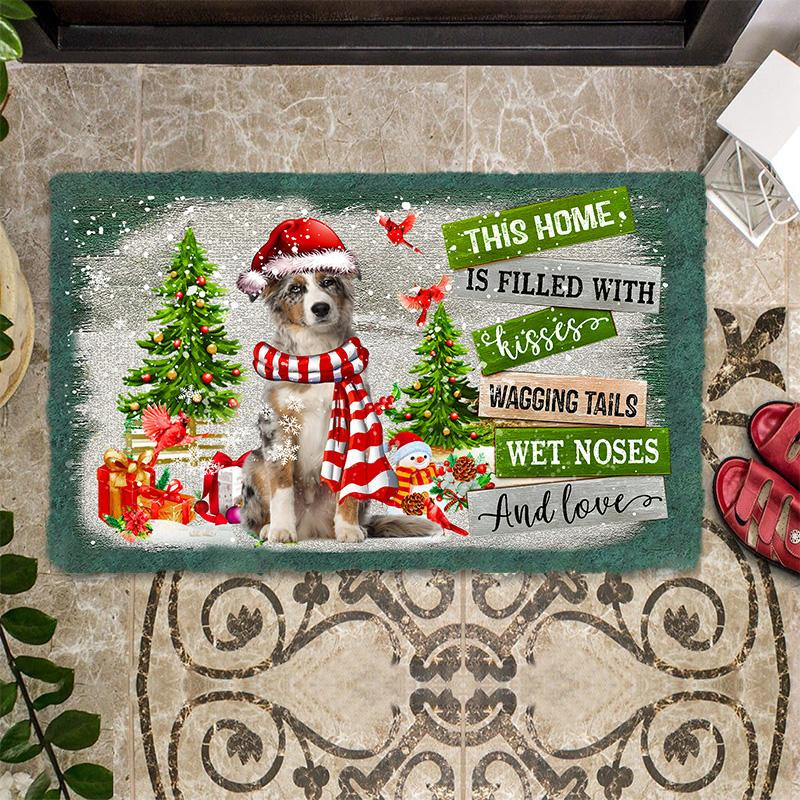This Home Is Filled With Kisses Shepherd Doormat Front Door Decor Gifts For Dog Lovers