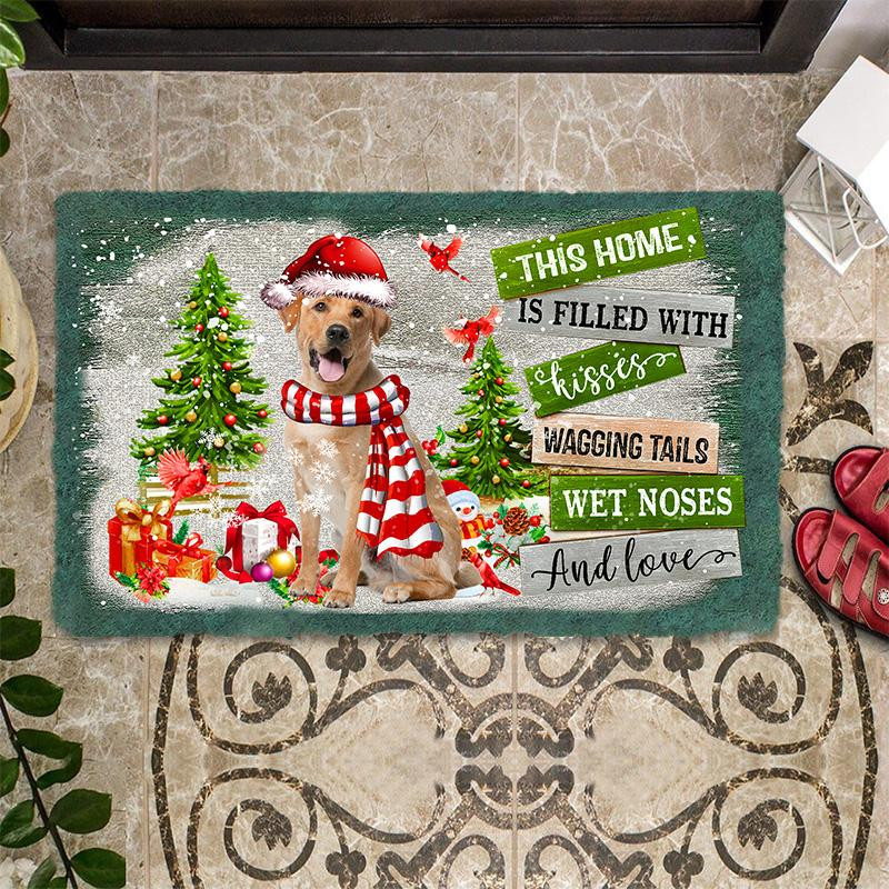 This Home Is Filled With Kisses Yellow Labrador Retriever Doormat Labrador Gifts For Owners