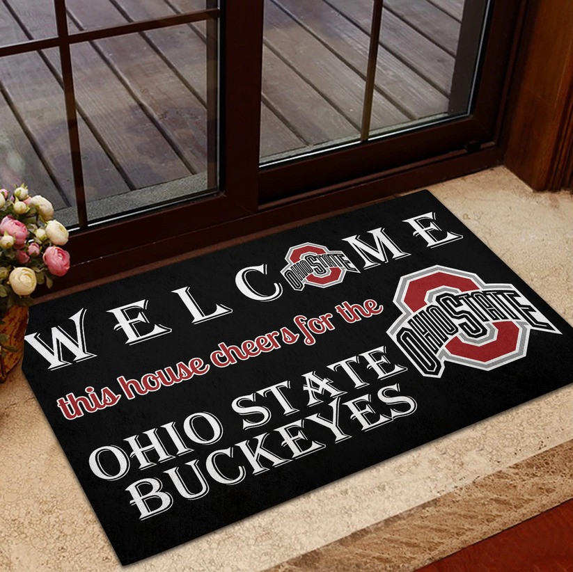 This House Cheers For The Ohio State Buckeyes Doormat Welcome Mat Gifts For Fans Merch
