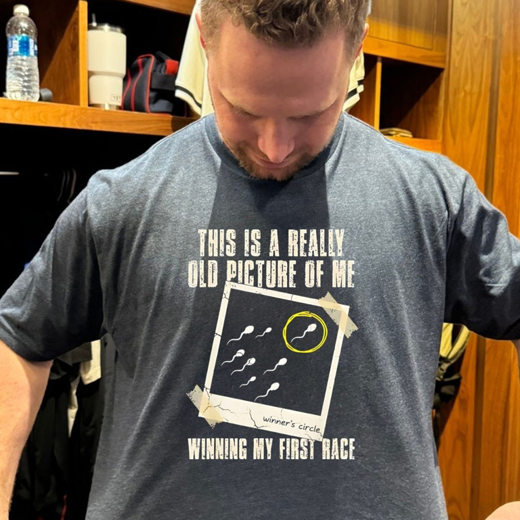 This Is A Really Old Picture Of Me Winning My First Race Shirt Funny Gifts For Husband