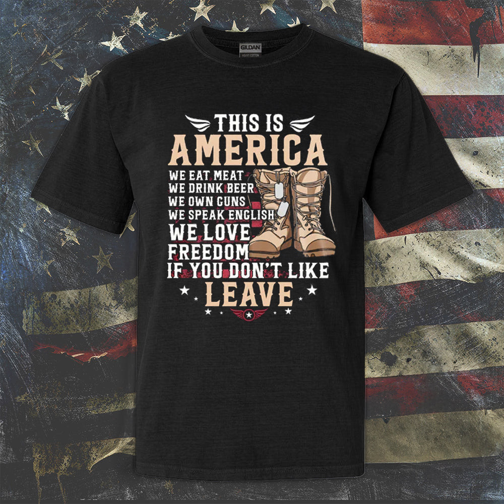 This Is America We Love Freedom Veteran Shirt Patriotic Honor Veterans Day 2024 Gifts