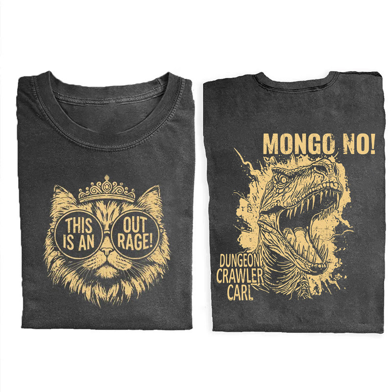 This Is An Outrage T-Shirt Donut Cat Fan Club Graphic Merch Spoiled Cat Gift