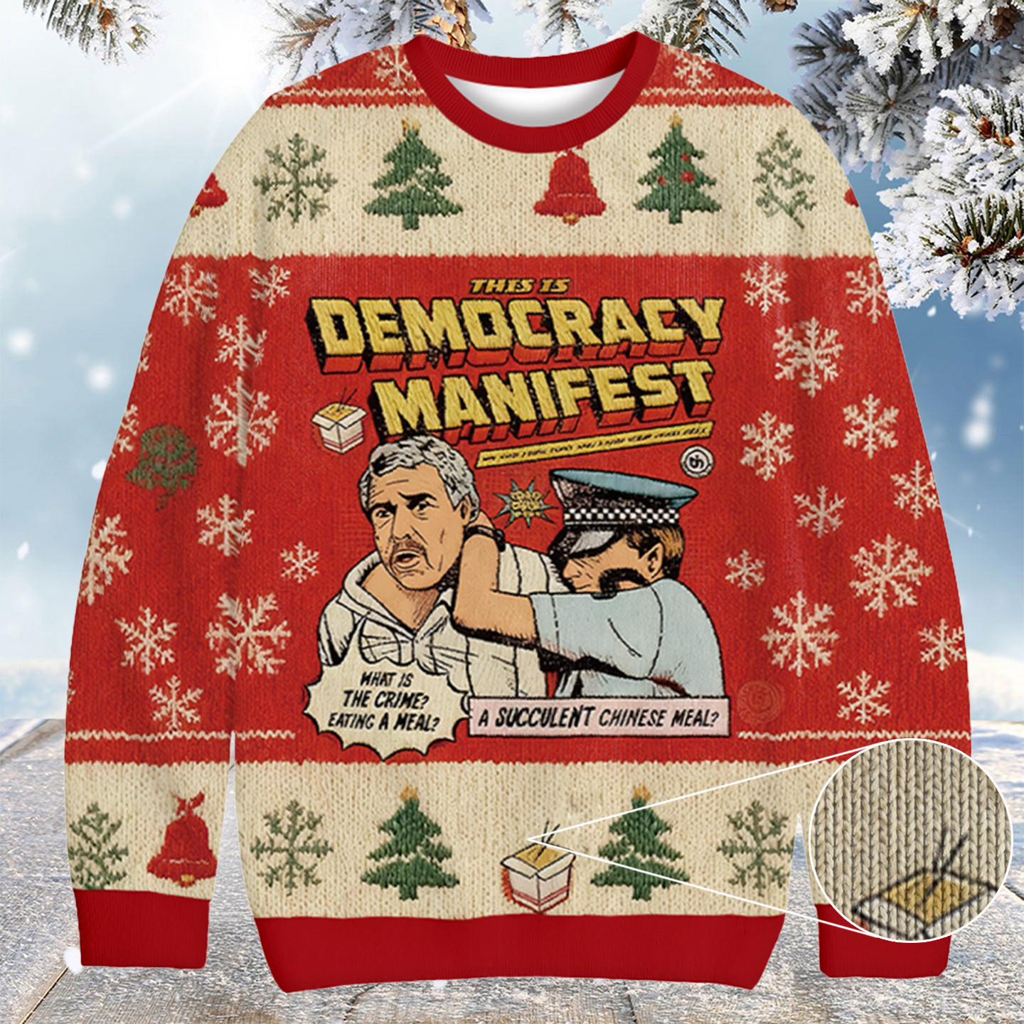 This Is Democracy Christmas Ugly Sweater Christmas Gifts For Dad