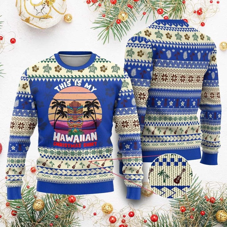 This Is My Hawaiian Christmas Ugly Sweater Best Aloha Christmas Sweater Gifts For Brother