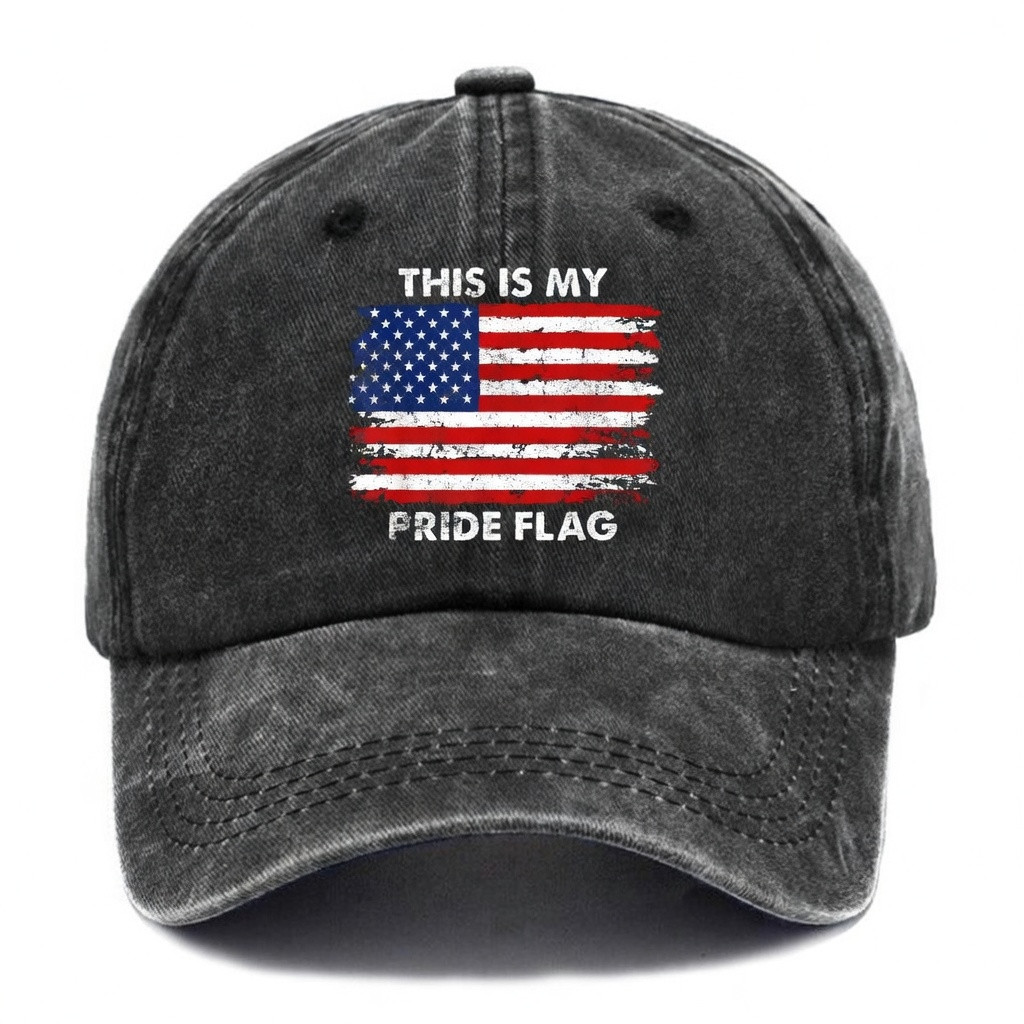 This Is My Pride Flag Baseball Cap Vintage American Flag Clothing Gift For Men